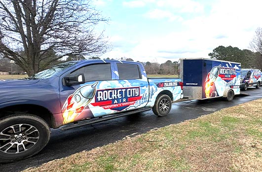 Fully Stocked Trucks - Rocket City Air Heating Cooling & Plumbing